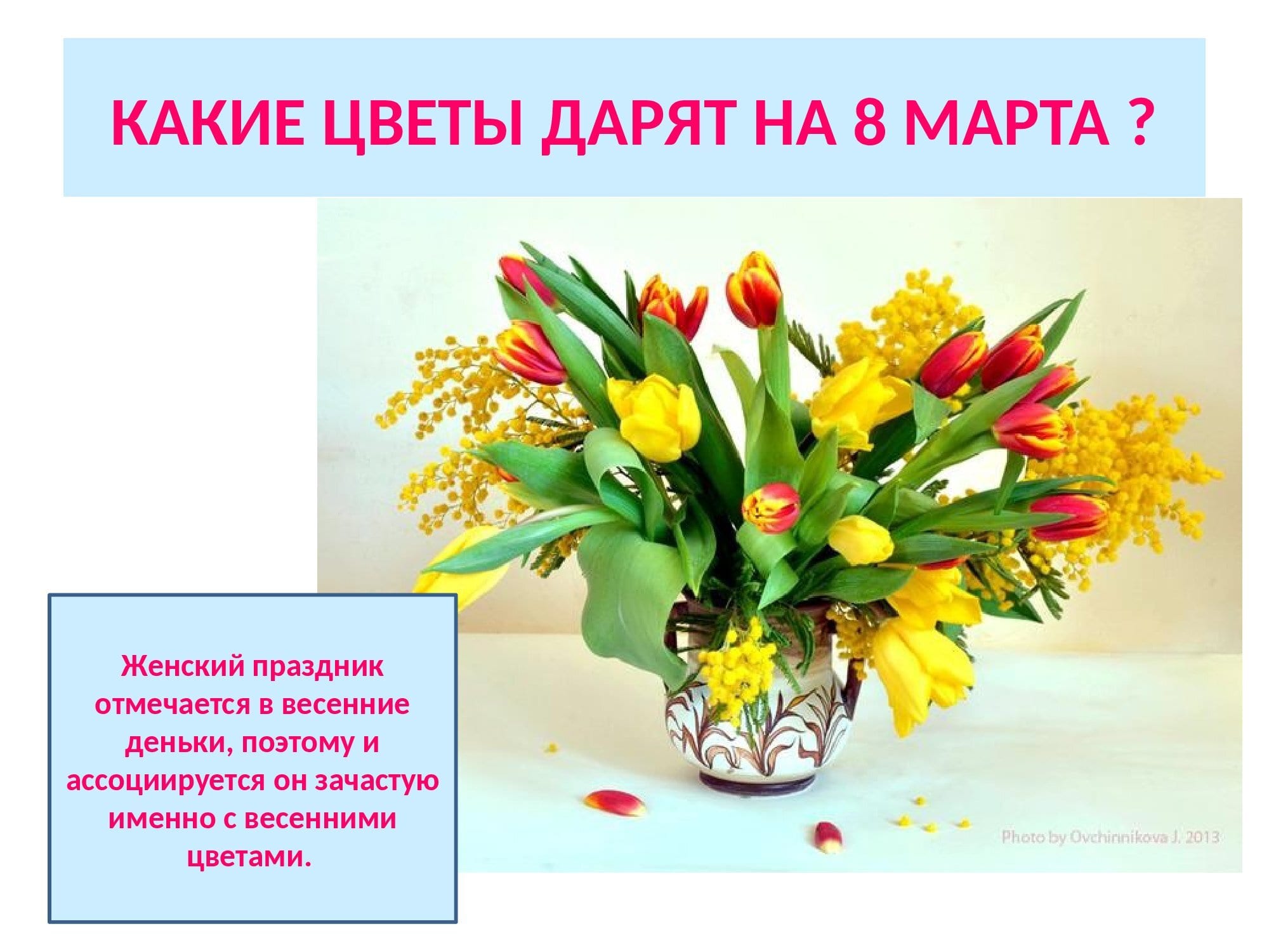 Фото с мимозой и тюльпанами для инстаграмма